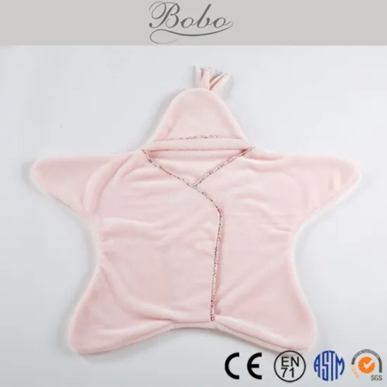 2015 star design coral fleece fabric bathrobe blanket