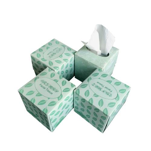 Customized Etikett Cube Box Gesichtsgewebe