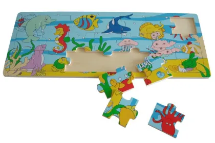 Ocean puzzle baby educational toys, Funny DIY ocean animal puzzles,Ocean World jigsaw puzzles toy set