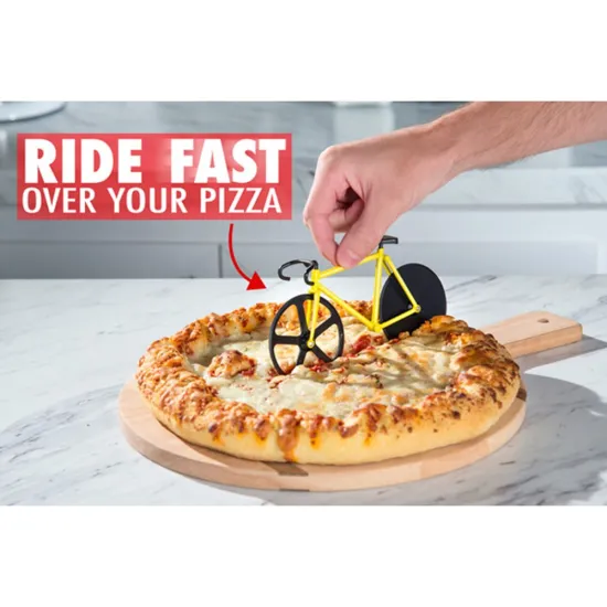 hot new products stainless steel bicycle pizza slicer cutter for kitchen tool