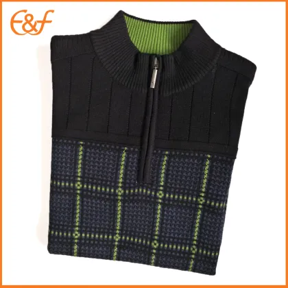 Half Zipper Turtleneck Sweater for Mens