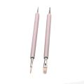 2 pcs Pink Handle Nail Brush Set