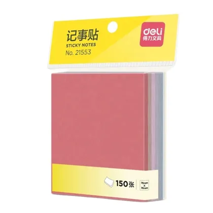 DELI Morandi Color Self-Adhesive Sticky Notes Notepad - 15 Sheets Per Pad