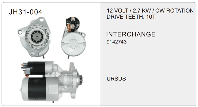 truck starter JH31-004-X