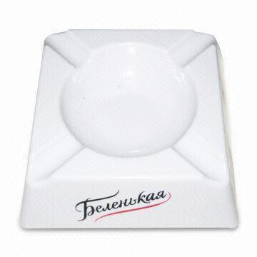 Melamine Ashtray, Perfect for Promotional Purposes, Comes in White