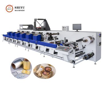 High Speed Automatic Aluminum Foil 6-10 Colors UV Dryer Sticker Labels Flexo Printing Machine