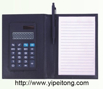 Notebook calculator With pen