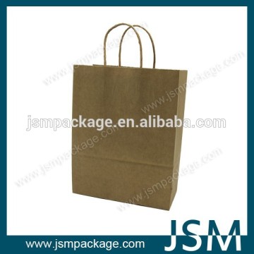 custom cheap brown kraft paper bag with handle for shopping