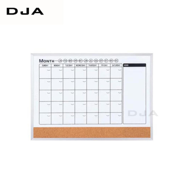 Moveable Magnetic Cork Whiteboard Calendar with Pen Holder