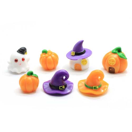 Verschiedene Halloween Resin Craft 3D Ornament Verschönerung Charm House Spook Person Aufkleber