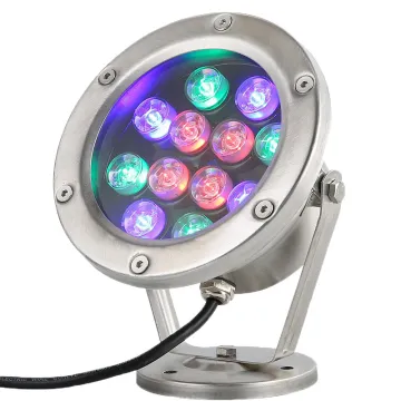 High-Quality 18W IP68 RGB Stainless Steel LED Underwater & Fountain Light, 12V