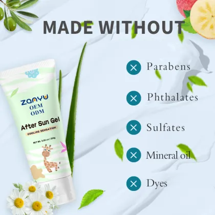 Private Label Baby After Sun Gel with Aloe Vera and Hyaluronic Acid