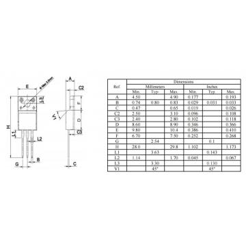 High voltage capacity S3530 35A SCR TO220F