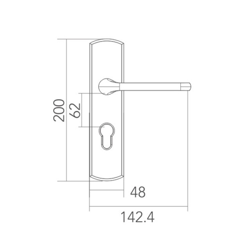 Muebles de muebles silenciosos de acero inoxidable cerradura de puerta