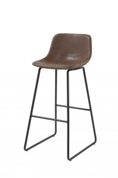 Modern Upholstered PU Metal Frame Home Bar Stool