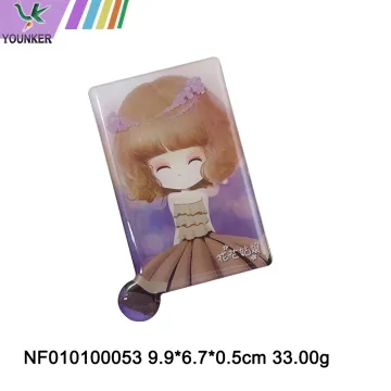 Square metal mini cartoon design small mirror