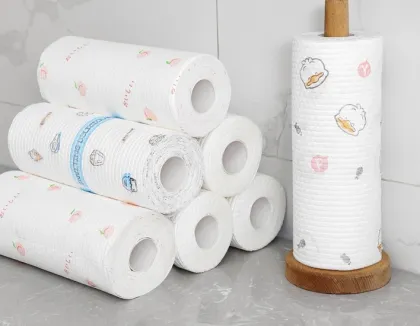 Rolled rag dishwashing cloth kitchen cleaning non-woven rag