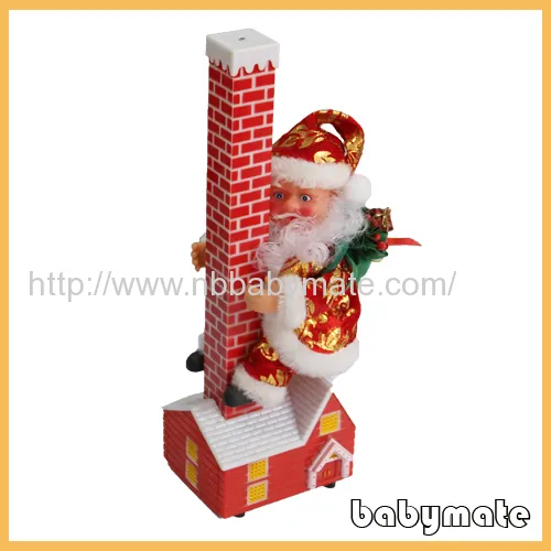 Climb The Chimney To Give Gifts Santa Claus 