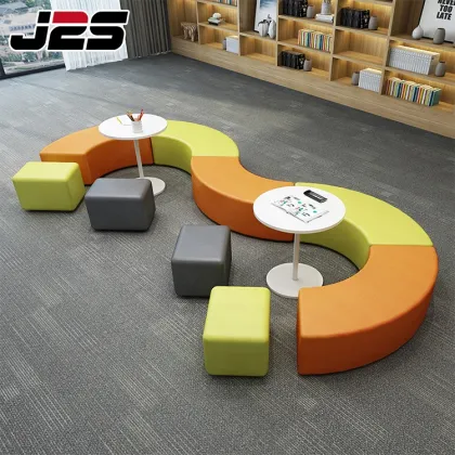 Customized S Shape Modular Leather Sectional Sofa Set