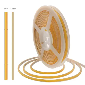 Cob LED Strip Light 840LEDs 8mm Width 12V/24V IP20 Flexible High Density LED Rope Light