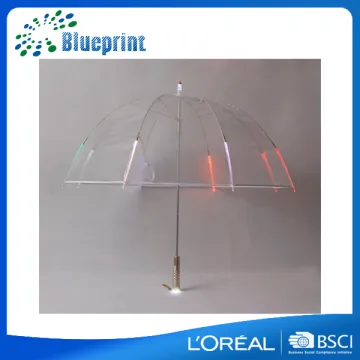 New arrivals 2017 POE fabric bubble shape transparent led umbrella