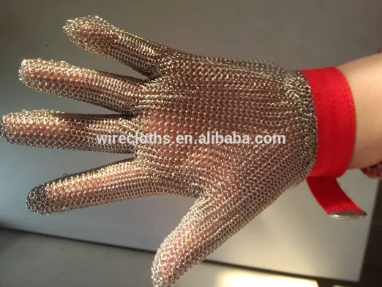 Stainless steel chain mail glove/chain mail gloves butcher