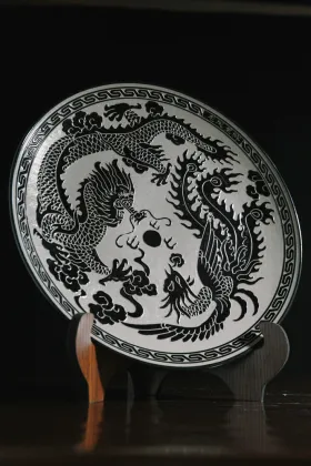 Dish of dragon and Phoenix