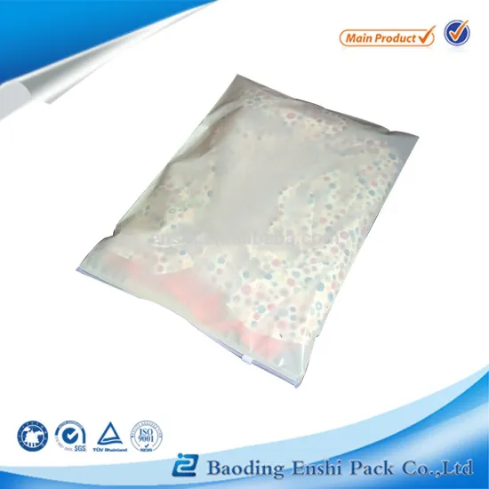 Clear clothes plastic packing bag/zipper clothes packaging bag
