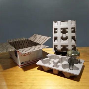 Disposable Recycled Paper Pulp Molded Packaging Box Insert
