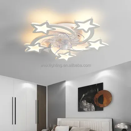 Weixi Lighting Ceiling Fan: 220V/110V, Remote Control, Dimming, Speed Adjustable, LED Ceiling Fan Light