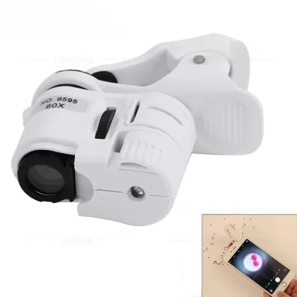 Phone Microscope Magnifying Glass Mobile Phone Camera Video 60 Times Mini Portable High Magnification Microscope