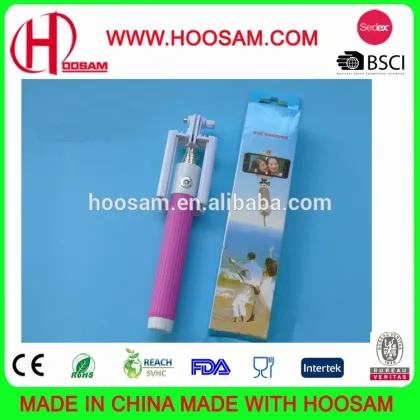 Wholesale selfie stick, pockiet mini wired selfie stick