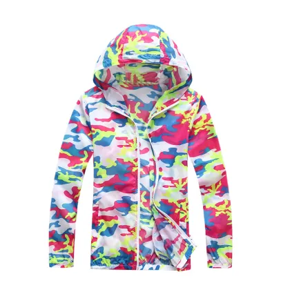 outdoor casual wear cheap camo windbreaker jacket
