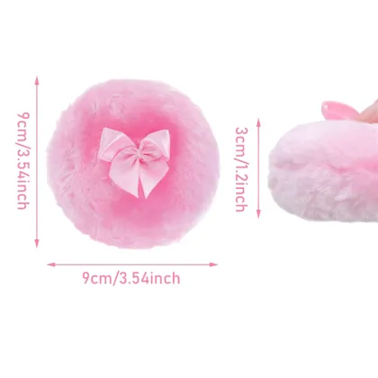 Custom Large Pink Velvet Makeup Puff for Face and Body Powder