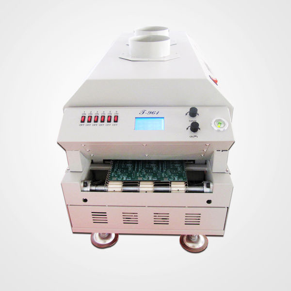 PUHUI T-961 Infrared Hot Air Reflow Oven with 6 Heating Zones for High Precision Soldering
