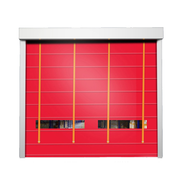 Industrial Fast PVC Stacking Door with Multi-Color Configuration and Radar Photoremote Opening System