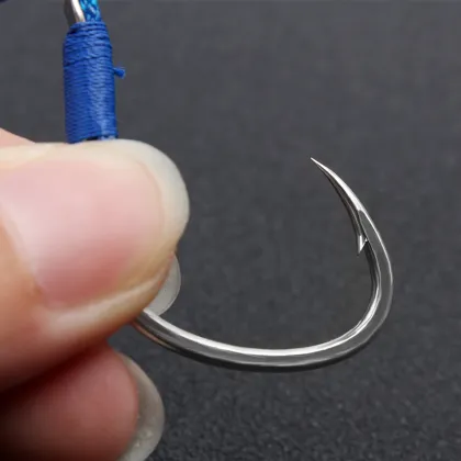 2pcs/Lot Fishing Hooks Sea Fish Assist Jig Feather Lure for Attracting Fish