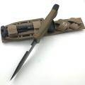 Couteau à lame fixe de survie militaire multi-outils