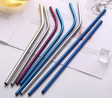 304 Exquisite Stainless Steel Straw Multi-color Suit