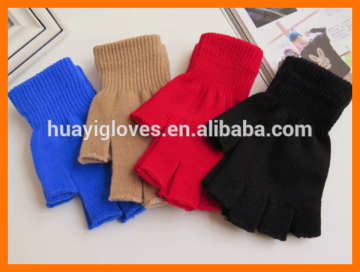 Half Finger Acrylic Knit Gloves