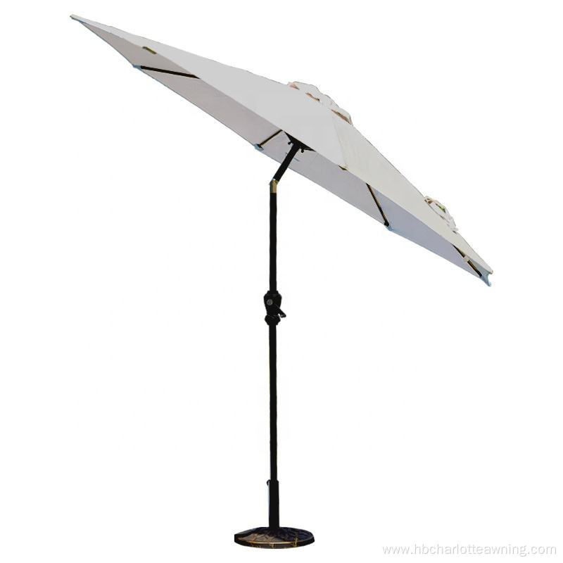 White Patio Adjustable Beach Outdoor Umbrella