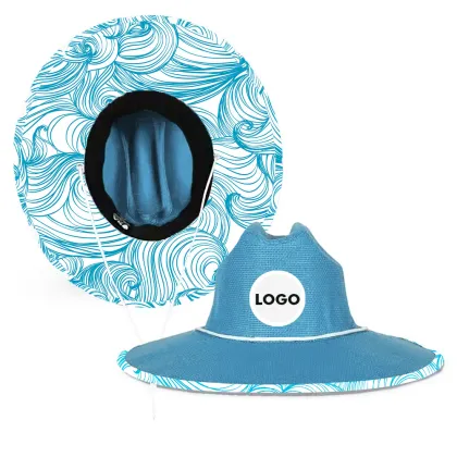 Summer Cross-border Fashion Sunscreen Breathable Straw Hat Cloth LOGO