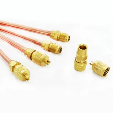 High-Quality Brass and Copper Access Valves for Refrigeration and Fridge Parts in Various Sizes: 1/4\", 1/8\", 3/16\", 5/16\", 3/8\