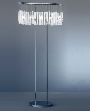 Glass modern floor lamp