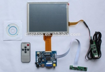 HDMI+VGA +AV LCD driver board +Remote control +OSD keypad with cable +Touch panel with control card +8inch lcd panel