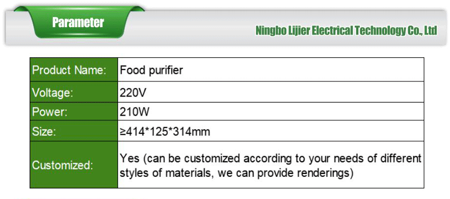 Advanced Food Purifier System