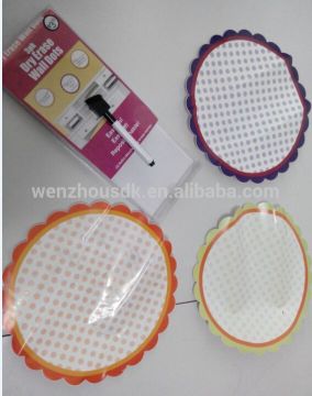 Custom High quality PET packed removable dry erase wall stickers, wall dots