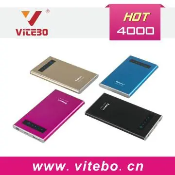 Super Slim Mobile Power 4000mAh Charge For Mobile Phone