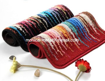 Microfiber chenille rug multi-color rugs for special designs in bathroom