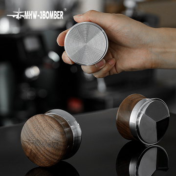 MHW-3BOMBER Sokudo Series Gold Sandalwood Cover Espresso Coffee Powder Distributor 58mm